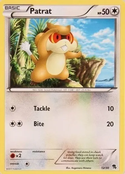 Ratentif, carte Pokémon TK5Z 012 — extension BW Trainer Kit Zoroark