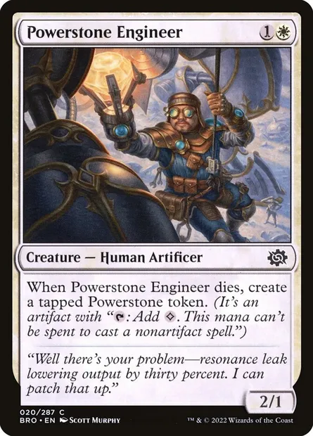 Powerstone Engineer, Magic card BRO 20 — The Brothers' War set