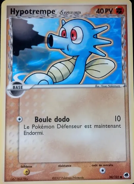 Hypotrempe δ, carte Pokémon DF 50 — extension EX Île des Dragons