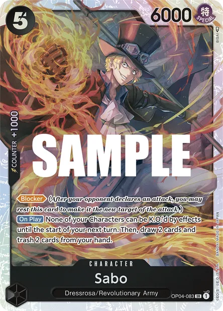 Sabo, carte One Piece OP04-083 — extension KINGDOMS OF INTRIGUE