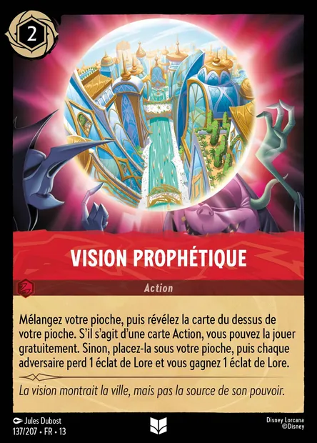 Vision prophétique, carte Disney Lorcana CH13-137 — extension Invasion Epineuse!