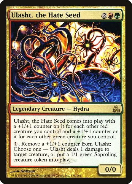 Ulasht, the Hate Seed, Magic card GPT 136 — Guildpact set