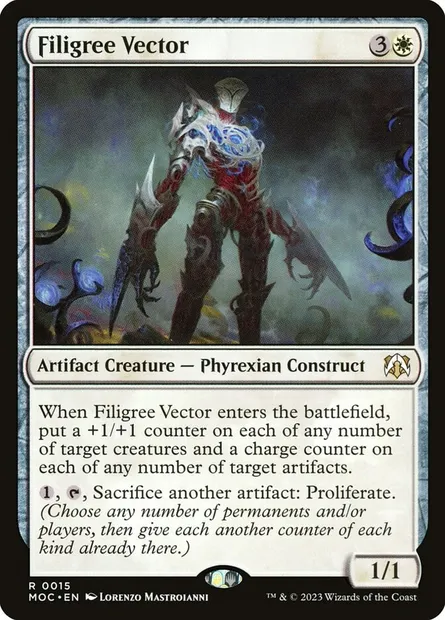 Filigree Vector, Magic card MOC 15 — March of the Machine Commander set