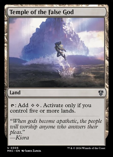 Temple of the False God, Magic card MKC 305 — Murders at Karlov Manor Commander set
