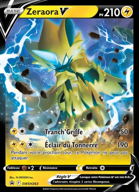 Zeraora V, carte Pokémon SWSH 263 — extension Promo SWSH