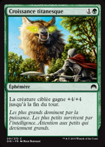 Croissance titanesque, carte Magic ORI 201 — extension Magic Origines