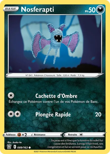 Nosferapti, carte Pokémon BST 89 — extension Styles de combat