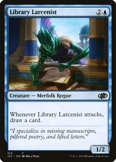 Library Larcenist, Magic card J22 314 — Jumpstart 2022 set