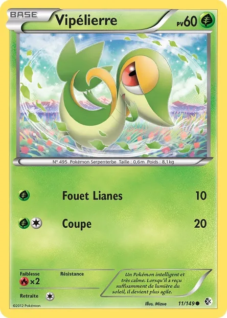 Vipélierre, carte Pokémon BCR 11 — extension Frontières Franchies