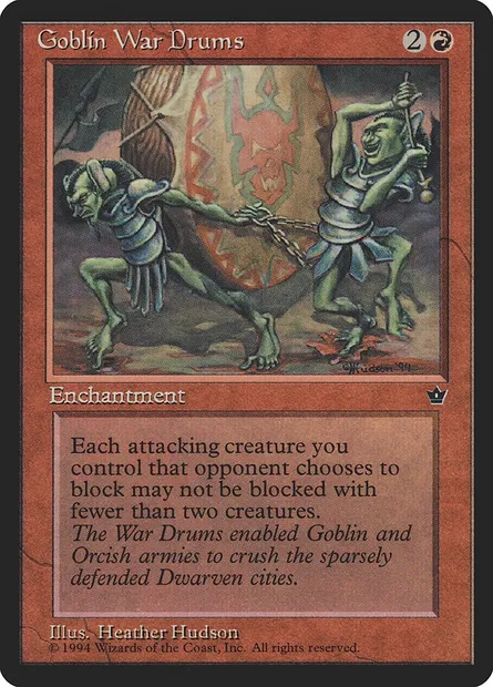 Goblin War Drums, Magic card FEM 58c — Fallen Empires set