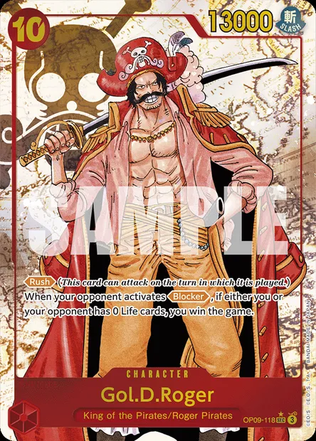 Gol.D.Roger, One Piece card OP09-118 — EMPERORS IN THE NEW WORLD set