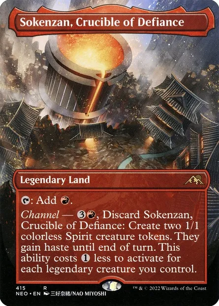 Sokenzan, Crucible of Defiance, Magic card NEO 415 — Kamigawa: Neon Dynasty set