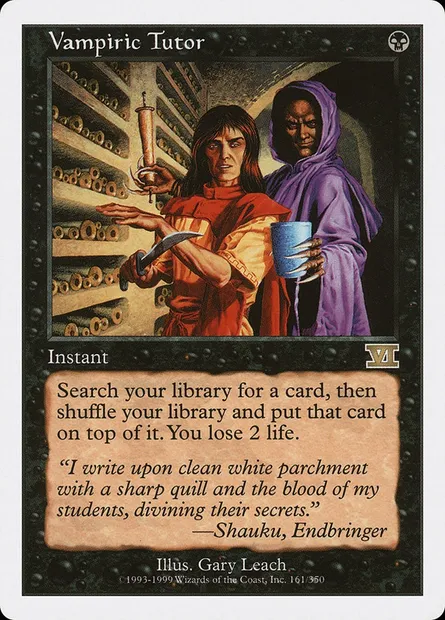 Vampiric Tutor, Magic card 6ED 161 — Classic Sixth Edition set
