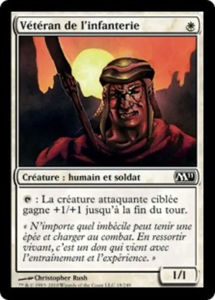 Vétéran de l'infanterie, carte Magic M11 18 — extension Magic 2011