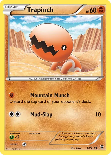Trapinch, Pokémon card FFI 53 — Furious Fists set