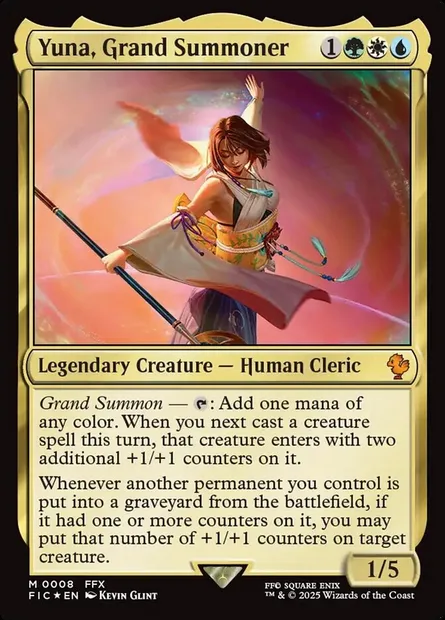 Yuna, Grand Summoner, Magic card FIC 8 — Final Fantasy Commander set