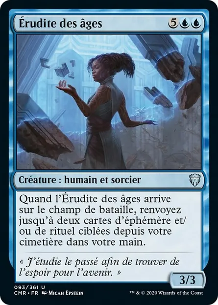 Érudite des âges, carte Magic CMR 93 — extension Commander Legends