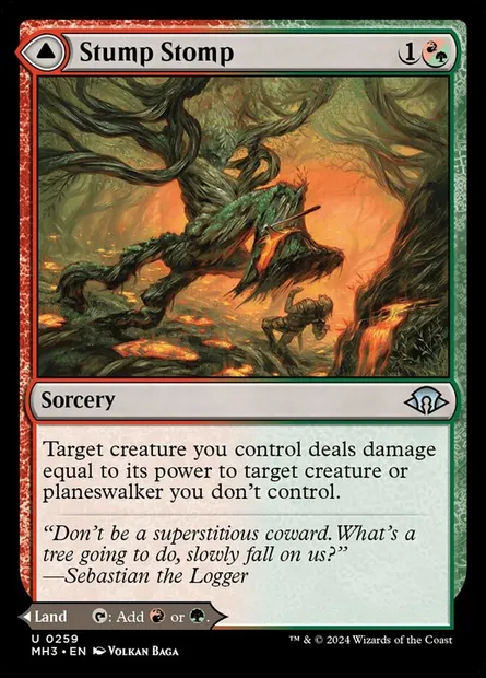 Stump Stomp // Burnwillow Clearing, Magic card MH3 259 — Modern Horizons 3 set