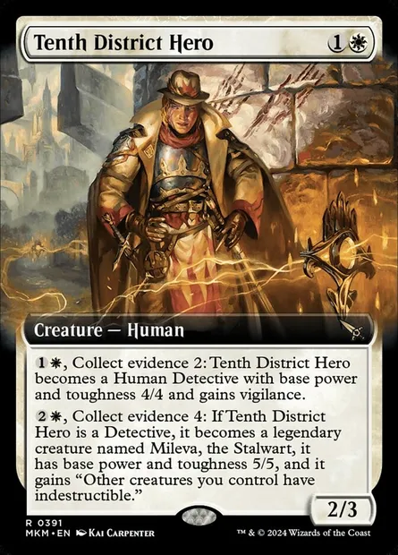Tenth District Hero, Magic card MKM 391 — Murders at Karlov Manor set