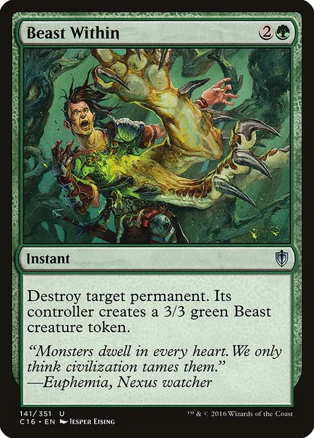 Beast Within, Magic card C16 141 — Commander 2016 set