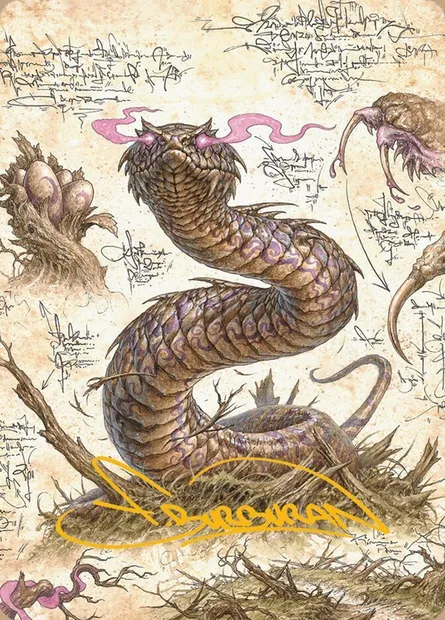 Rottenmouth Viper // Rottenmouth Viper, carte Magic ABLB 36 — extension Bloomburrow Art Series