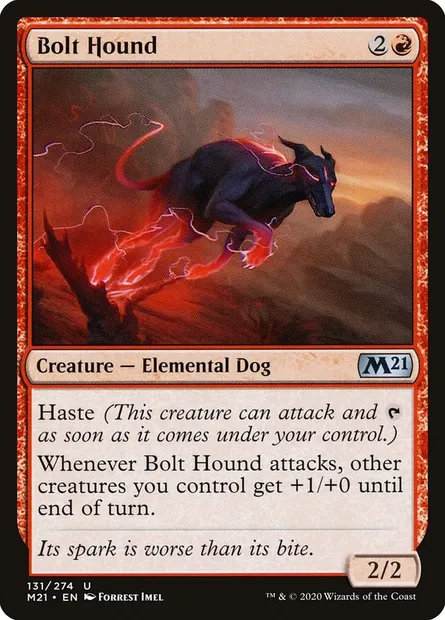 Bolt Hound, Magic card M21 131 — Core Set 2021 set