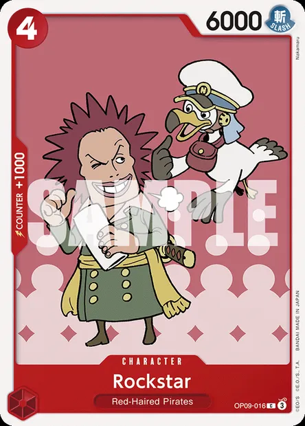 Rockstar, One Piece card OP09-016 — EMPERORS IN THE NEW WORLD set