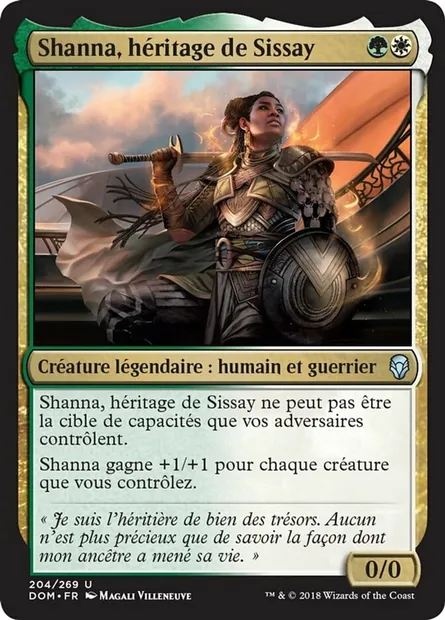 Shanna, héritage de Sissay, carte Magic DOM 204 — extension Dominaria