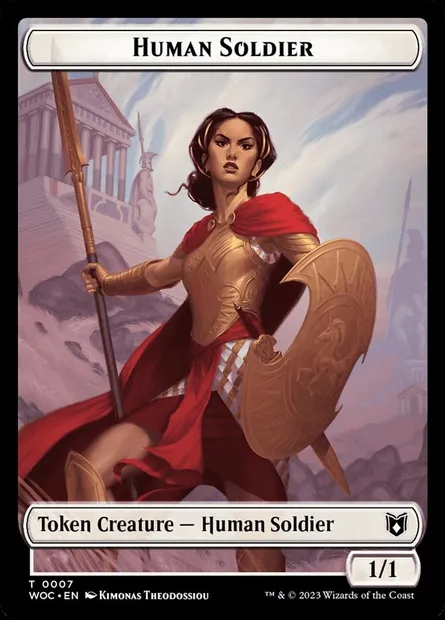 Human Soldier, Magic card TWOC 7 — Wilds of Eldraine Commander Tokens set