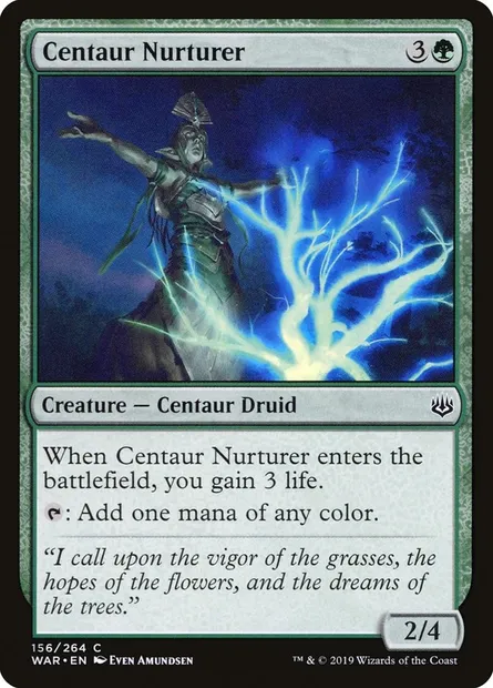 Centaur Nurturer, Magic card WAR 156 — War of the Spark set