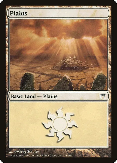 Plains, Magic card CHK 288 — Champions of Kamigawa set