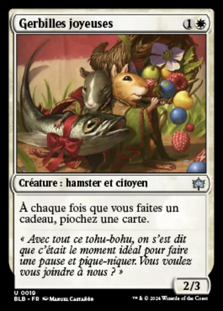 Gerbilles joyeuses, carte Magic BLB 19 — extension Bloomburrow