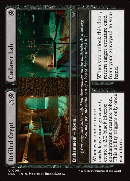 Defiled Crypt // Cadaver Lab, Magic card DSK 91 — Duskmourn: House of Horror set
