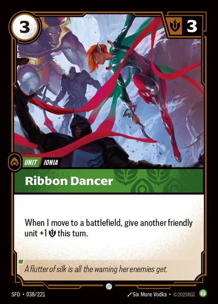 Ribbon Dancer, Riftbound card SFD 038 — Spiritforged set
