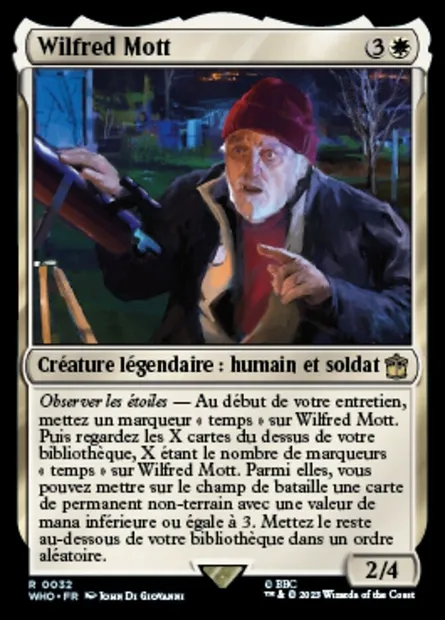 Wilfred Mott, carte Magic WHO 32 — extension Doctor Who