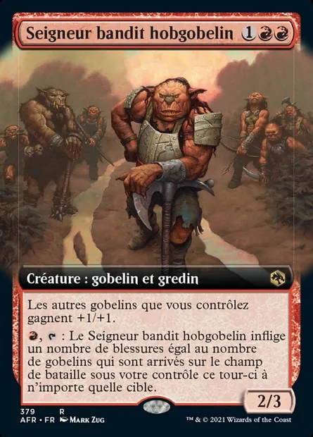 Seigneur bandit hobgobelin, carte Magic AFR 379 — extension Forgotten Realms: Aventures dans les Royaumes Oubliés