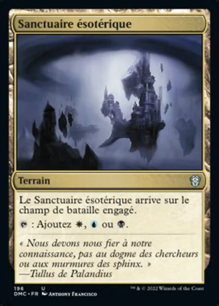 Sanctuaire ésotérique, carte Magic DMC 196 — extension Dominaria United Commander