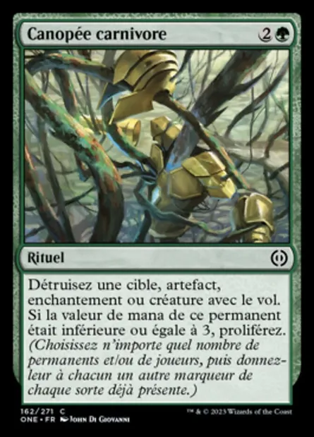 Canopée carnivore, carte Magic ONE 162 — extension Tous Phyrexians