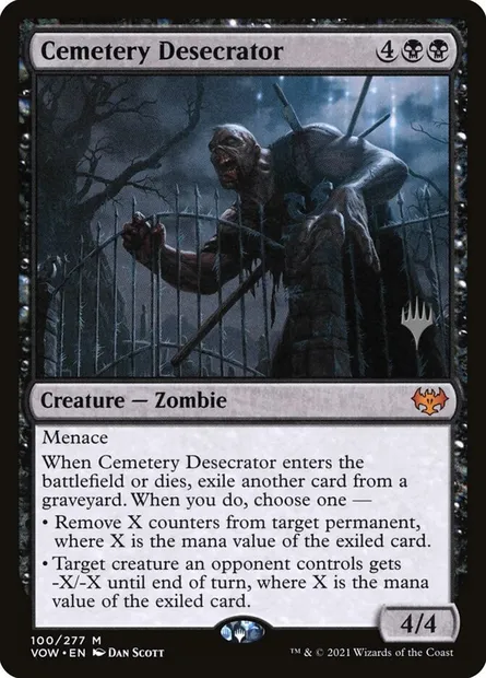 Cemetery Desecrator, Magic card PVOW 100p — Innistrad: Crimson Vow Promos set