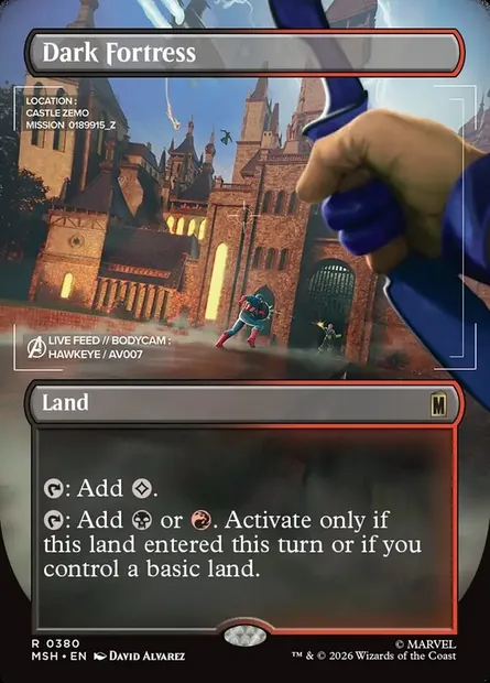 Dark Fortress, Magic card MSH 380 — Marvel Super Heroes set