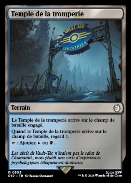 Temple de la tromperie, carte Magic PIP 303 — extension Fallout