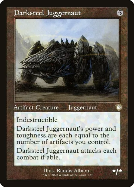 Darksteel Juggernaut, Magic card BRC 137 — The Brothers' War Commander set