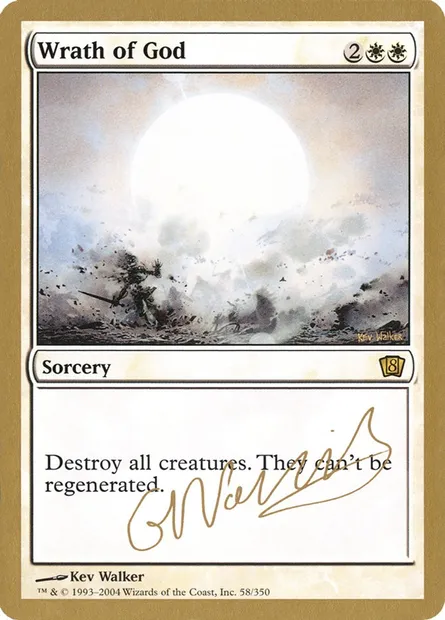 Colère de Dieu, carte Magic WC04 gn58 — extension World Championship Decks 2004