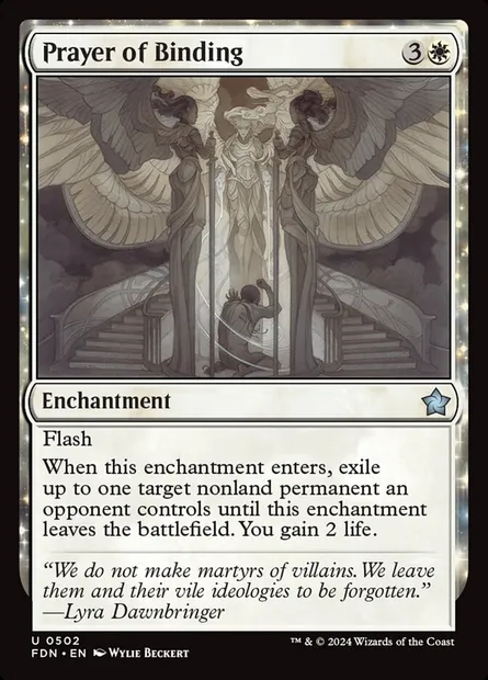 Prayer of Binding, Magic card FDN 502 — Foundations set