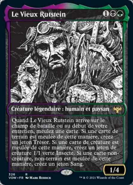 Le Vieux Rutstein, carte Magic VOW 326 — extension Innistrad : noce écarlate