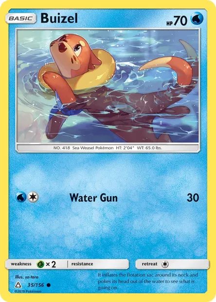 Buizel, Pokémon card UPR 35 — Ultra Prism set