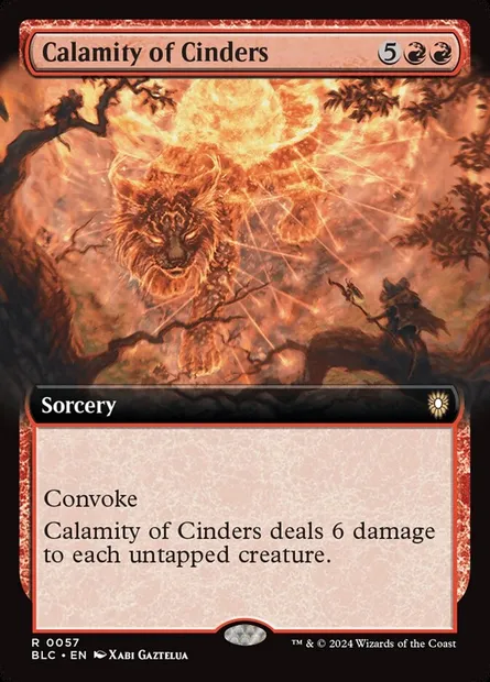 Calamity of Cinders, Magic card BLC 57 — Bloomburrow Commander set