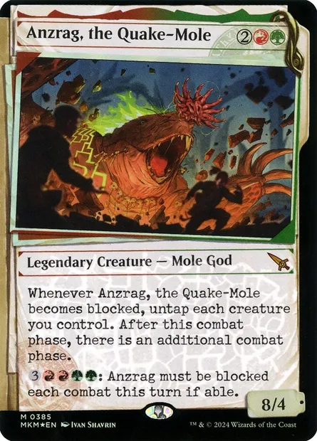 Anzrag, the Quake-Mole, Magic card MKM 385 — Murders at Karlov Manor set
