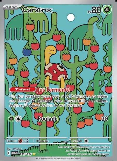 Caratroc, carte Pokémon MEG 136 — extension Méga-Évolution
