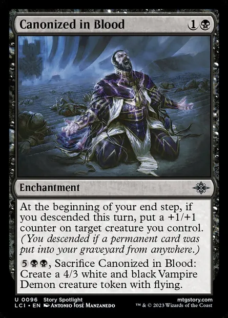 Canonized in Blood, Magic card LCI 96 — The Lost Caverns of Ixalan set